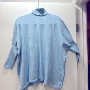 Blue Turtleneck Long Sleeves